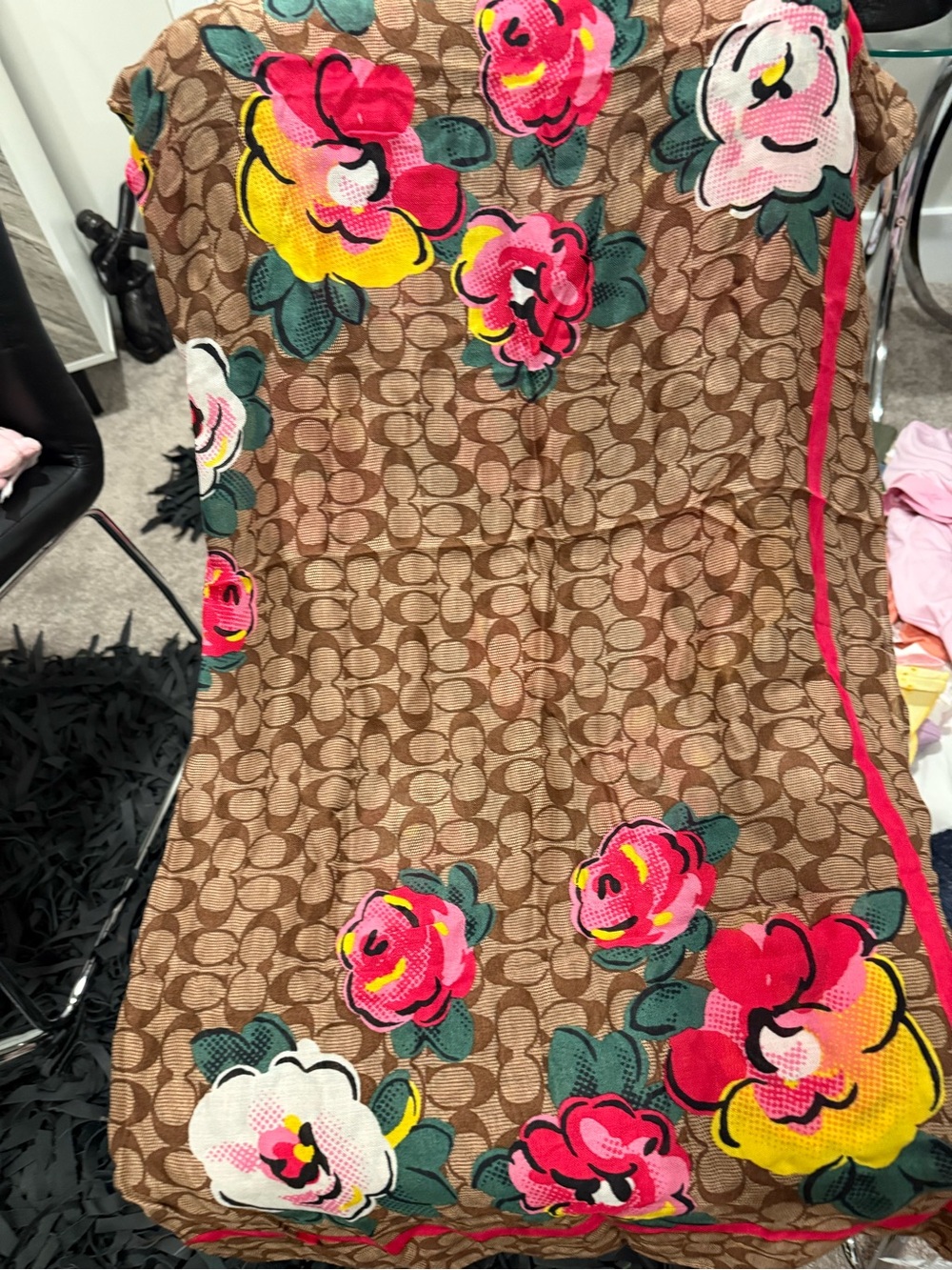 Coach Floral Signature scarf